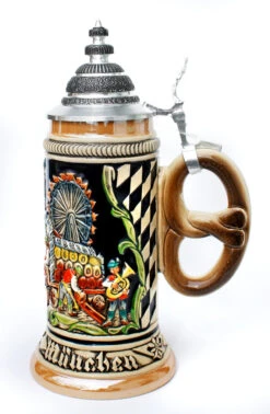 Oktoberfest Beer Wagon Stein -German Beer Steins Sales Store Oktoberfest Beer Wagon Stein Gold Multi ZB1670996 RS SM 20607.1516298416
