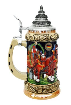 Oktoberfest Clydesdale And Beer Wagon Stein -German Beer Steins Sales Store Oktoberfest Clydesdale and Beer Wagon Stein K205 LS SM 56389.1401737627