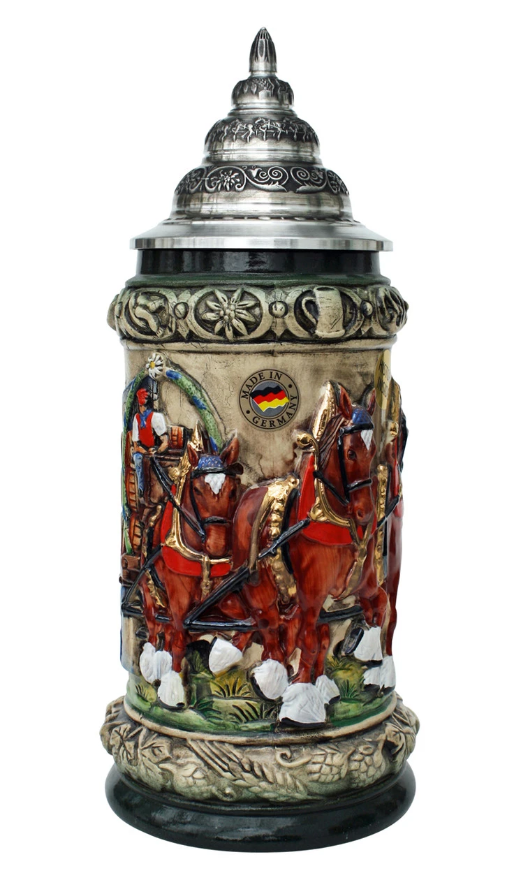 Oktoberfest Clydesdales Beer Wagon Stein 0.75 Liter 1 Oktoberfest Clydesdales Beer Wagon Stein 0.75 Liter