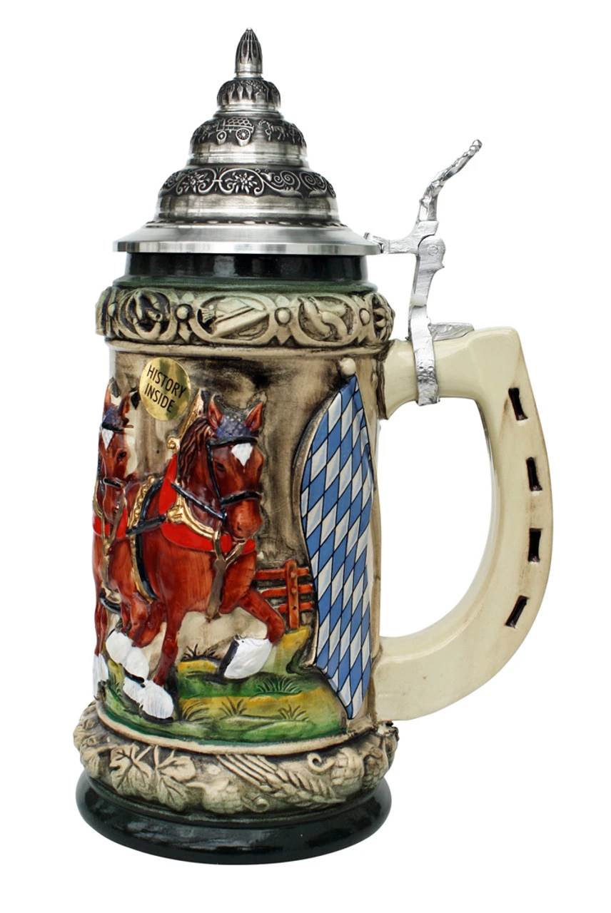 Oktoberfest Clydesdales Beer Wagon Stein 0.75 Liter 3 Oktoberfest Clydesdales Beer Wagon Stein 0.75 Liter - Image 3