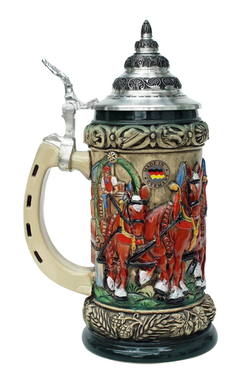 Oktoberfest Clydesdales And Beer Wagon Stein, Rustic