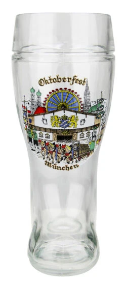 Oktoberfest Munich Glass Beer Boot 1 Liter -German Beer Steins Sales Store Oktoberfest Munich Glass Beer Boot 1 Liter GS2810OF FNT SM 70757.1697747075