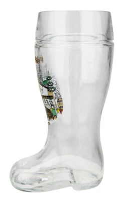 Oktoberfest Munich Glass Beer Boot 1 Liter -German Beer Steins Sales Store Oktoberfest Munich Glass Beer Boot 1 Liter GS2810OF LS SM 81511.1697747075