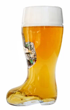 Oktoberfest Munich Glass Beer Boot 1 Liter -German Beer Steins Sales Store Oktoberfest Munich Glass Beer Boot 1 Liter GS2810OF SidewB SM 75282.1697747075