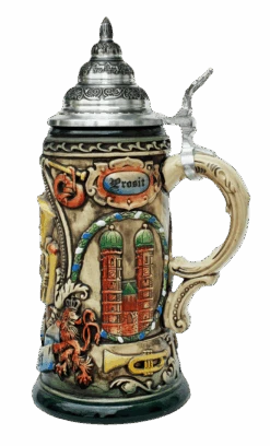 Oktoberfest Oompah Band Beer Stein Rustic -German Beer Steins Sales Store Oktoberfest Oompah Band Beer Stein Rustic K202 2 RS SM 31469.1395862095