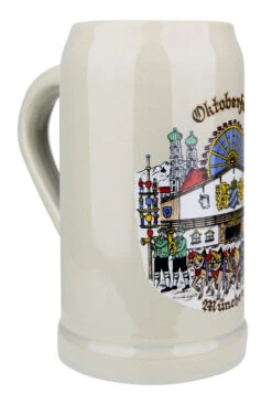 Oktoberfest Stoneware Beer Mug 1 Liter