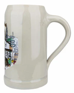 Oktoberfest Stoneware Beer Mug 1 Liter -German Beer Steins Sales Store Oktoberfest Stoneware Beer Mug 1 Liter GS38045OKT Side SM 35485.1541106139