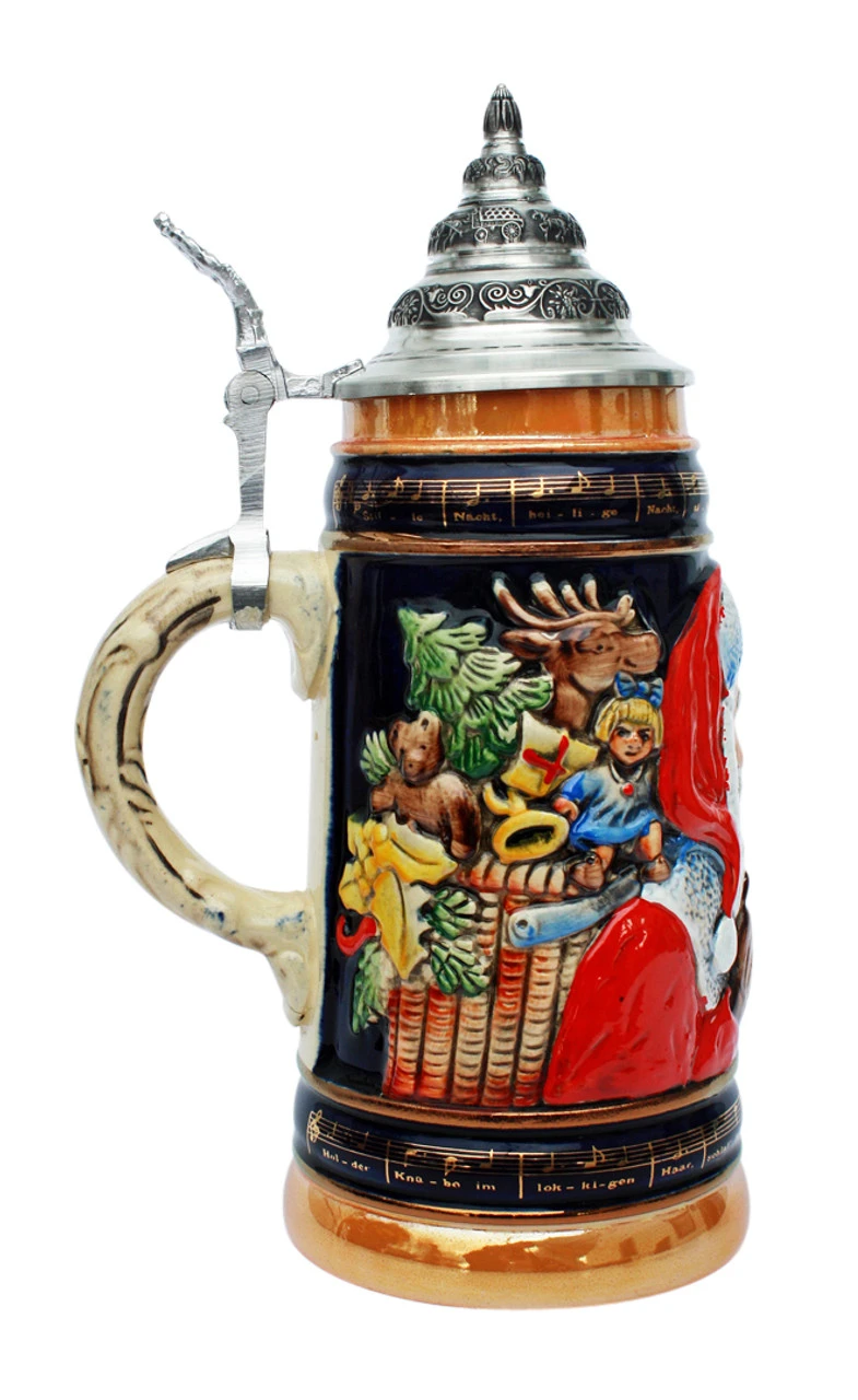 Old World Santa Silent Night Beer Stein - Image 2
