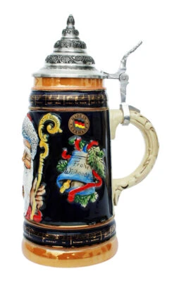 Old World Santa Silent Night Beer Stein -German Beer Steins Sales Store Old World Santa Silent Night Beer Stein K04 RS SM 65590.1412178582