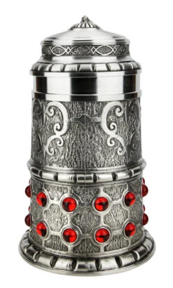Pewter Rubin Swarovski Beer Stein 11 Pewter Rubin Swarovski Beer Stein -German Beer Steins Sales Store Pewter Rubin Swarovski Beer Stein AS13115 FNT SM 19684.1618255275