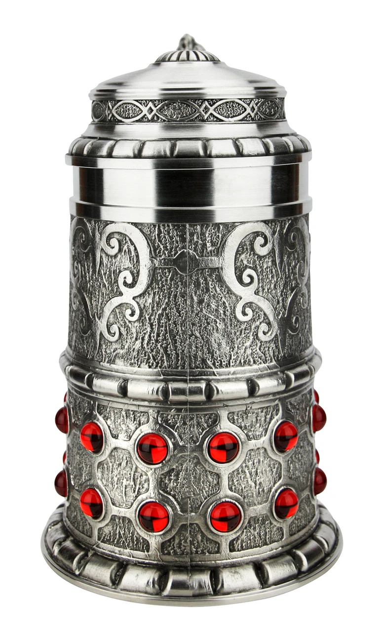 Pewter Rubin Swarovski Beer Stein 6 Pewter Rubin Swarovski Beer Stein - Image 6