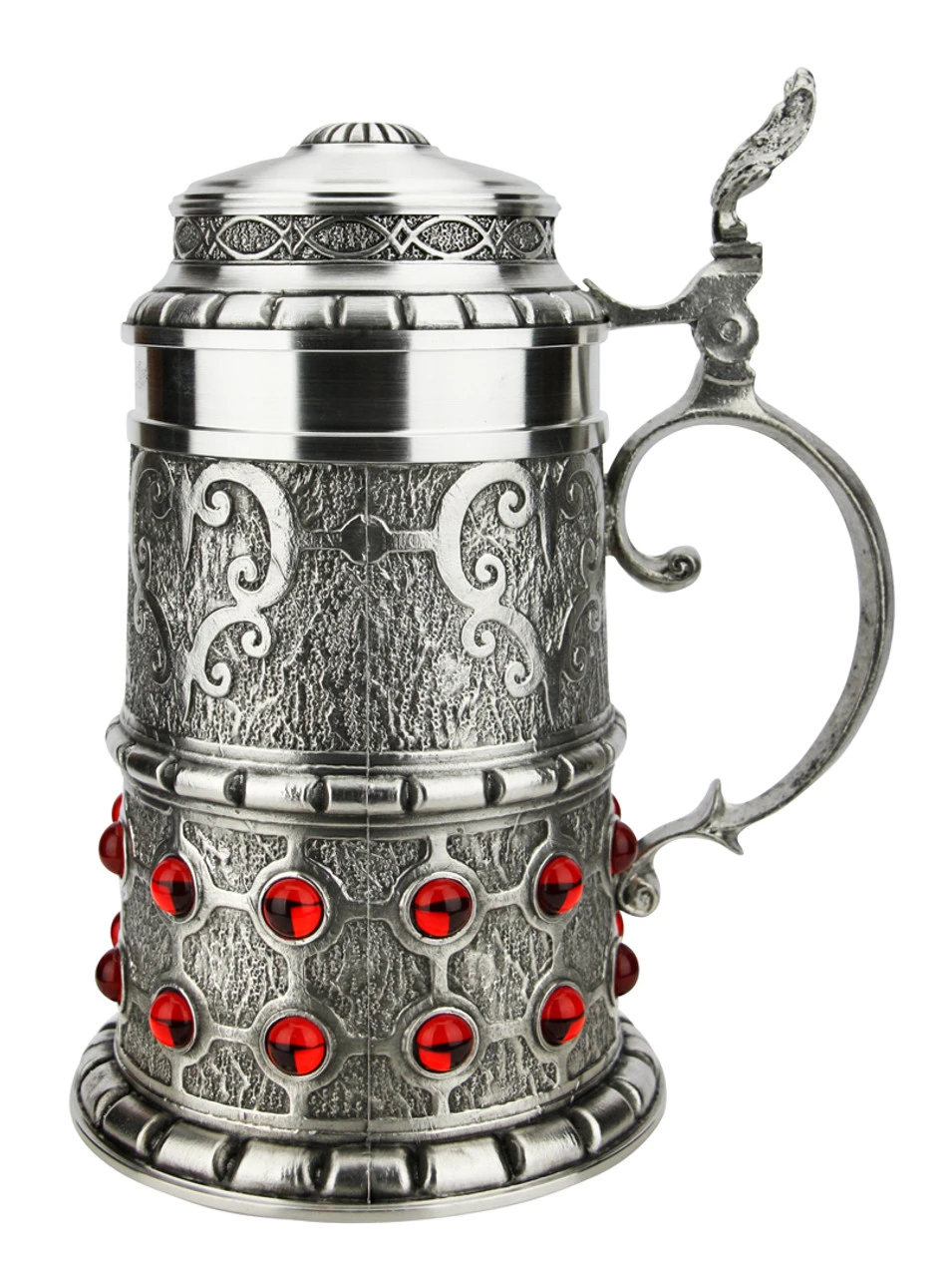 Pewter Rubin Swarovski Beer Stein 5 Pewter Rubin Swarovski Beer Stein - Image 5