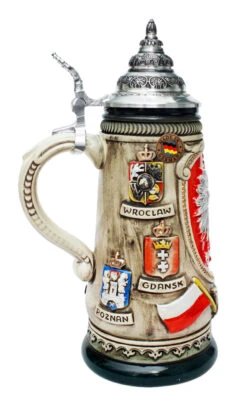 Polska Beer Stein Rustic 5 Polska Beer Stein Rustic -German Beer Steins Sales Store Polska Poland Beer Stein K307RUP LS SM 92619.1443205928