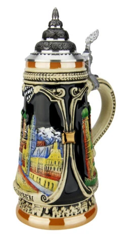 Portraits Of Munich Hand Painted Beer Stein 9 Portraits Of Munich Hand Painted Beer Stein -German Beer Steins Sales Store Portraits of Munich Hand Painted Beer Stein K303MN RA SM 66060.1592241190