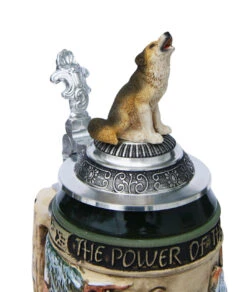 Power Of The Pack Wolf Beer Stein With Wolf Lid -German Beer Steins Sales Store Power of the Pack Beer Stein K955RUW Detail SM 76886.1401398818