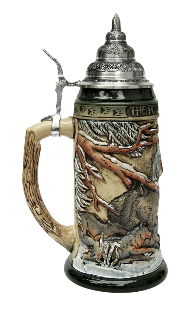 Power Of The Pack Wolf Beer Stein Rustic 3 Power Of The Pack Wolf Beer Stein Rustic - Image 3