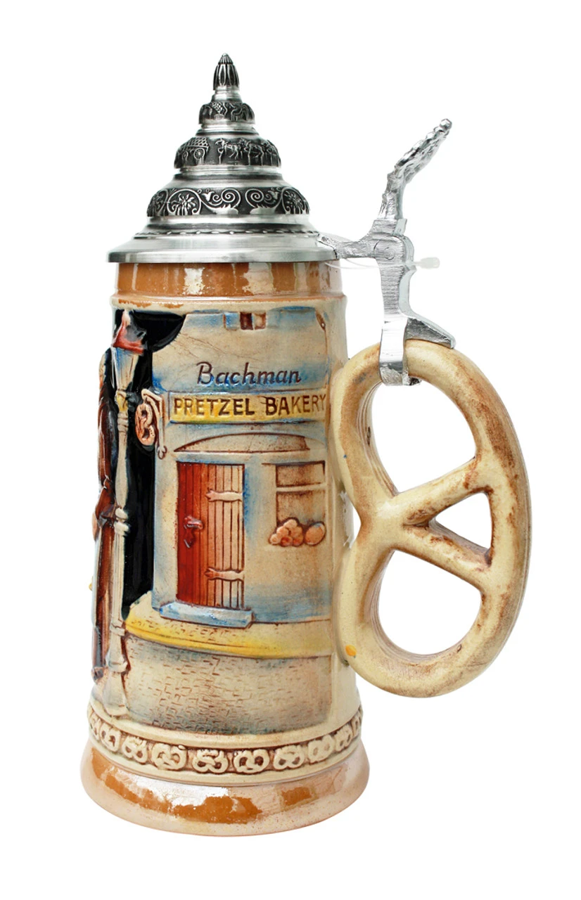 Pretzel Bakery Beer Stein With Pretzel Handle
