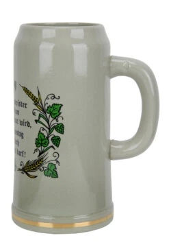 German "Purity Law" Stoneware Beer Mug 1 Liter -German Beer Steins Sales Store Purity Law Stoneware Beer Mug 1 Liter K400SP1 RS SM 85139.1693831619