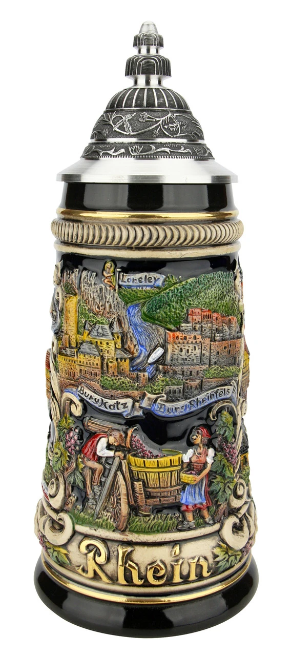 Rhein River German Beer Stein 1 Rhein River German Beer Stein