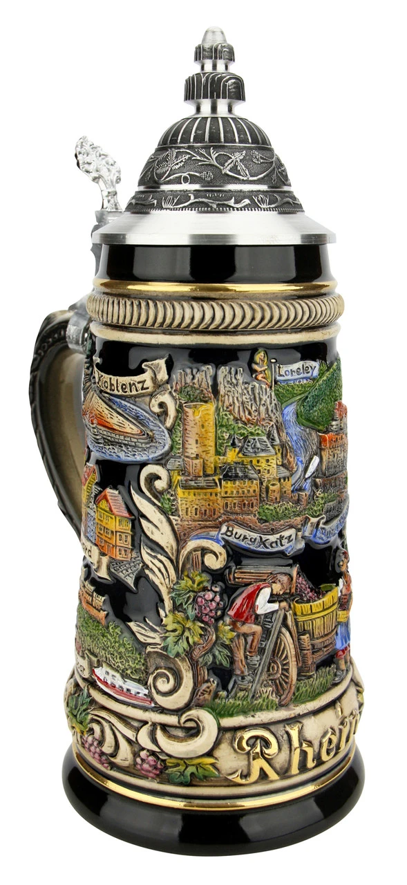 Rhein River German Beer Stein 2 Rhein River German Beer Stein - Image 2