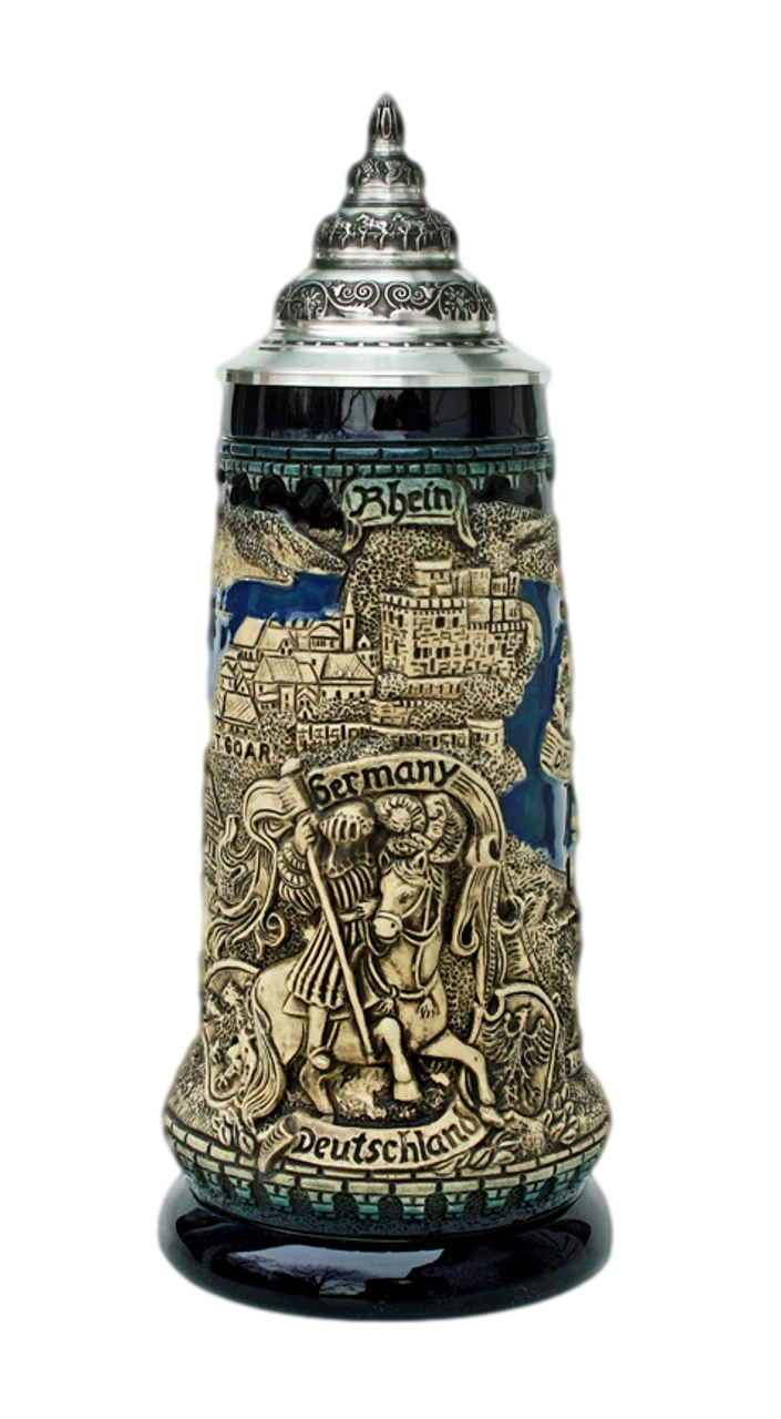 Rhein River Panorama Beer Stein Cobalt