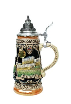 Romania Dracula Souvenir Beer Stein 0.25 Liter -German Beer Steins Sales Store Romania Souviner Beer Stein 0.25 Liter K303RO RS SM 00152.1554760352