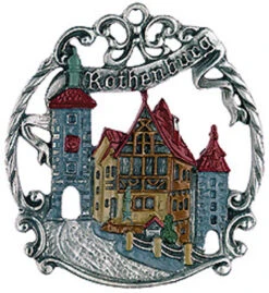 Rothenburg German Pewter Christmas Tree Ornament