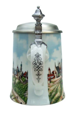 Zimmermann Rothenburg Porcelain Beer Stein -German Beer Steins Sales Store Rothenburg Porcelain Beer Stein Z9400R Back SM 48288.1425242050