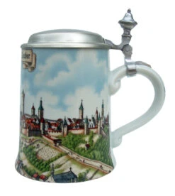 Zimmermann Rothenburg Porcelain Beer Stein -German Beer Steins Sales Store Rothenburg Porcelain Beer Stein Z9400R RS SM 31140.1425242040