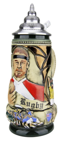 Rugby Beer Stein Rustic 9 Rugby Beer Stein Rustic -German Beer Steins Sales Store Rugby Beer Stein Rustic K312RU RA SM 53101.1522704362