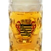 Sachsen Dimpled Oktoberfest Glass Beer Mug 0.5 Liter
