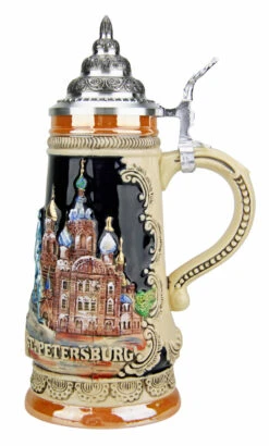 Saint Petersburg Russia Beer Stein -German Beer Steins Sales Store Saint Petersburg Russia Beer Stein K303STP RS SM 30536.1491350253