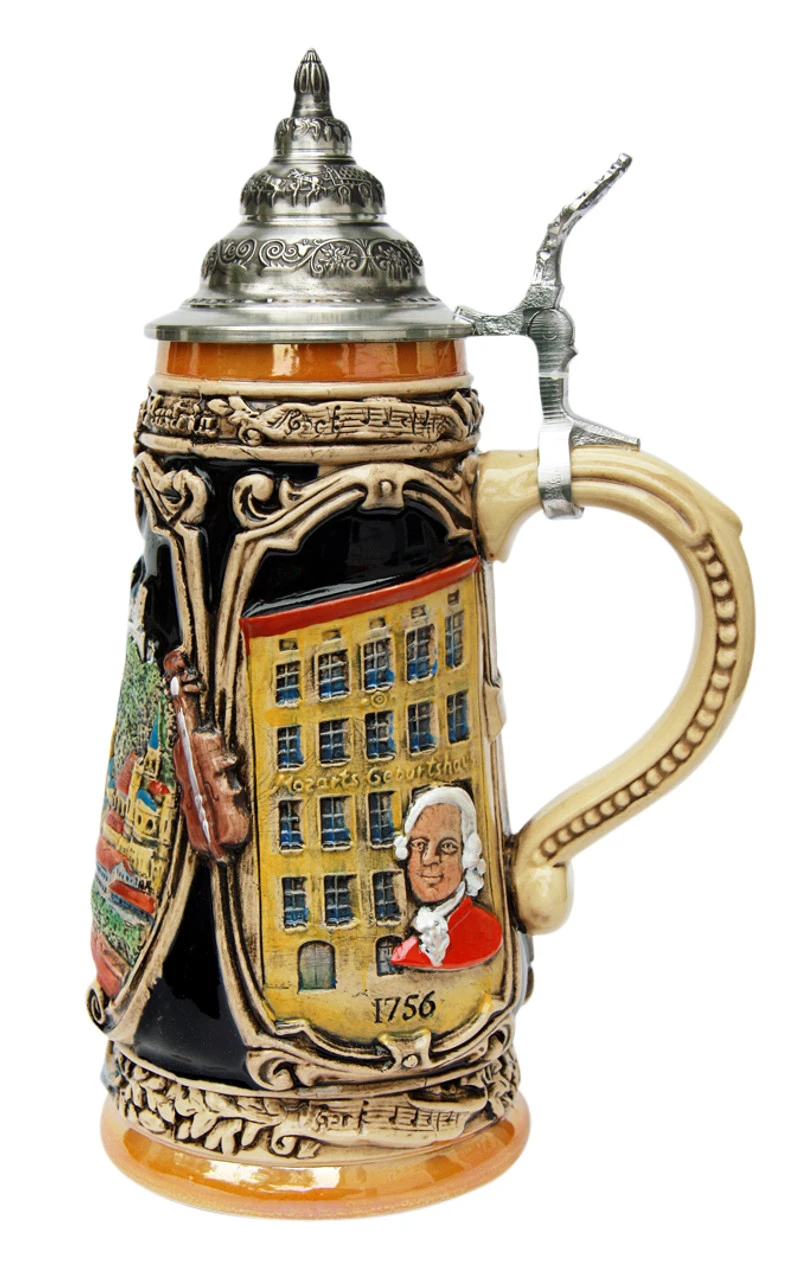 Salzburg Mozart Beer Stein 1 Salzburg Mozart Beer Stein