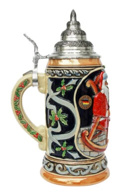 Santa At Home Christmas Beer Stein -German Beer Steins Sales Store Santa at Home Christmas Beer Stein K042 LS SM 91892.1416684389