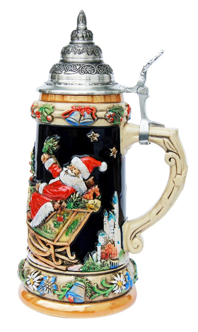 Santas Alpine Sleigh Ride Christmas Beer Stein - Image 4