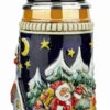 Santas Alpine Sleigh Ride German Beer Stein | Christmas Tree Lid