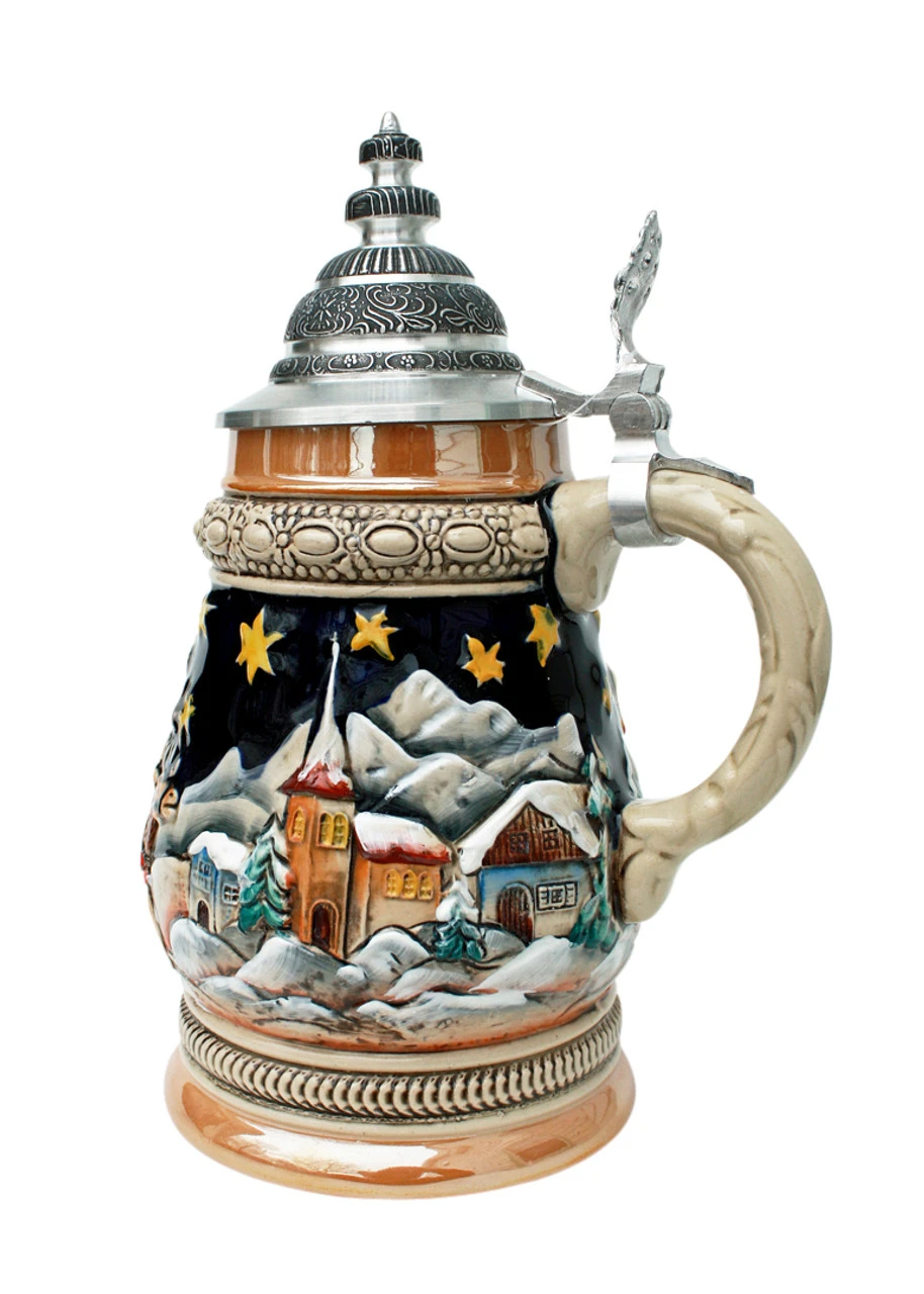 Santa's Sleigh Alpine Christmas Beer Stein 3 Santa's Sleigh Alpine Christmas Beer Stein - Image 3