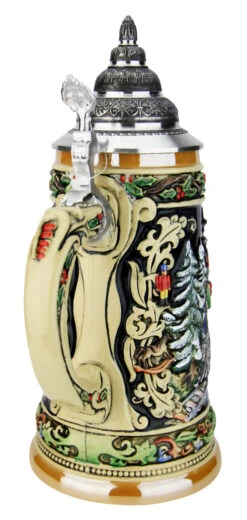 Santas Train German Christmas Beer Stein -German Beer Steins Sales Store Santas Train German Christmas Beer Stein K048 Back SM 98872.1591287809