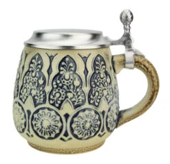 Stylized Plants Traditional Salt Glaze Beer Stein | Light Finish 7 Stylized Plants Traditional Salt Glaze Beer Stein | Light Finish -German Beer Steins Sales Store Stylized Plants Traditional Salt Glaze Beer Stein Cream Finish K6003SB 2 RS SM 58368.1605808497