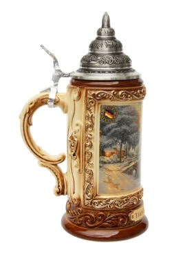 Thomas Kinkade Cobblestone Christmas Beer Stein -German Beer Steins Sales Store Thomas Kinkade Cobblestone Christmas Beer Stein K7704 LS SM 15237.1507298760