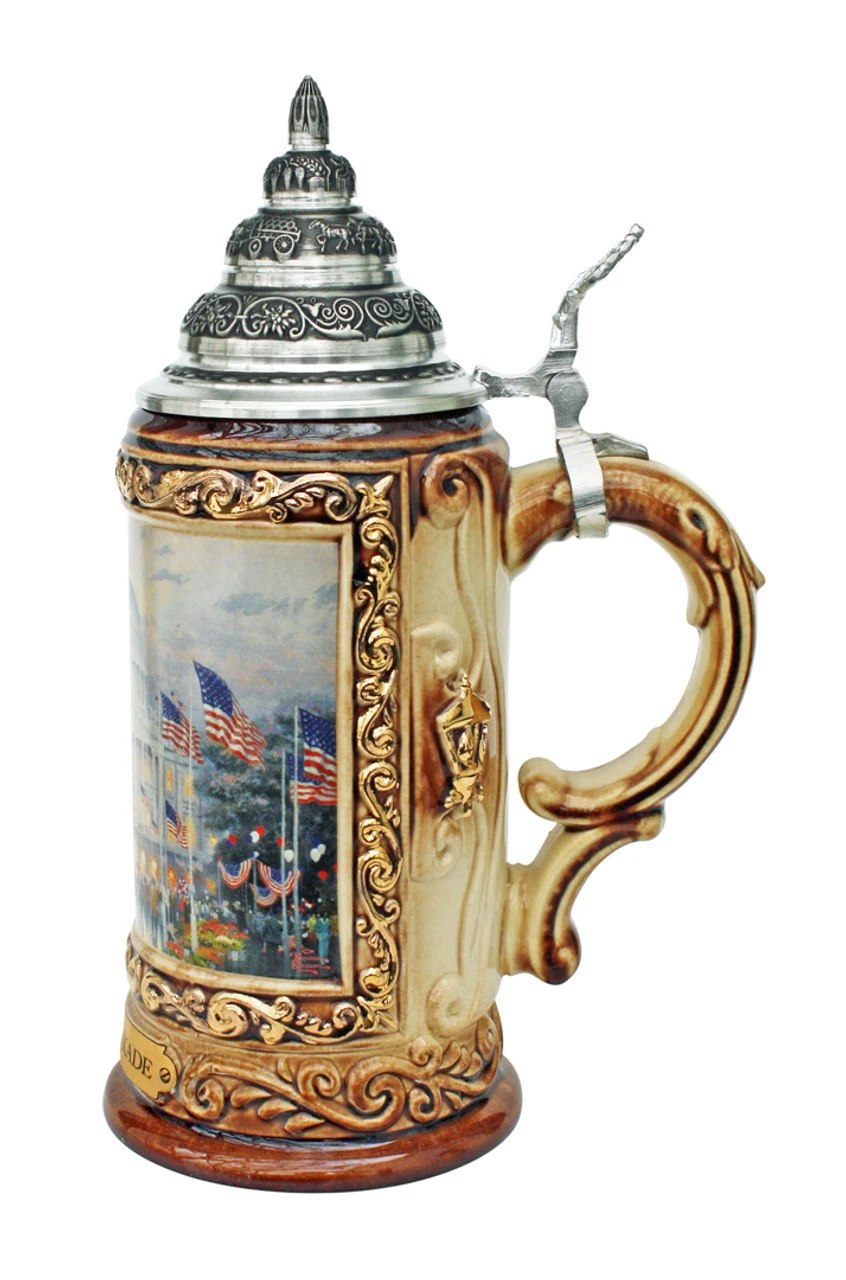 Thomas Kinkade Flags Over Capitol Beer Stein - Image 3
