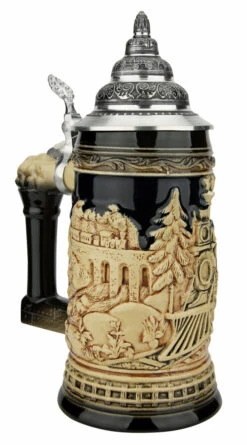Train Beer Stein | Antique Style -German Beer Steins Sales Store Train Beer Stein Antique Style K940EZ LA SM 96928.1631571572