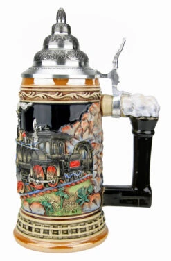 Train Beer Stein 8 Train Beer Stein -German Beer Steins Sales Store Train Beer Stein K940 RS SM 56630.1495575261