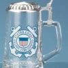 U.S. Coast Guard Glass Beer Stein