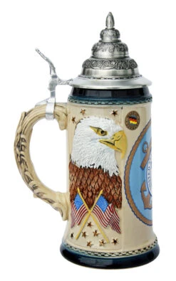 US Coast Guard Beer Stein -German Beer Steins Sales Store US Coast Guard Beer Stein K727CG LS SM 61854.1401399454