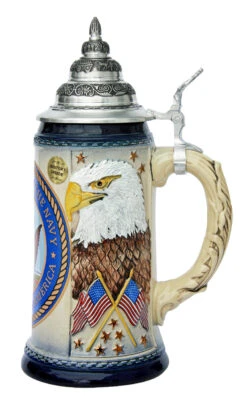 US Navy Beer Stein -German Beer Steins Sales Store US Navy Beer Stein K727N RS SM 70144.1401399581