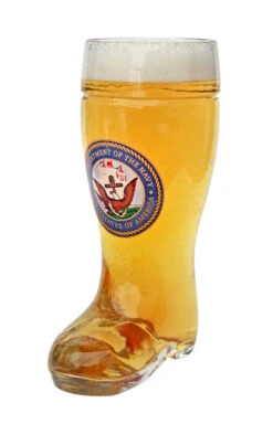 US Navy Glass Beer Boot 0.5 Liter