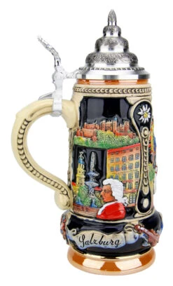 Vienna, Salzburg, Innsbruck Austria Beer Stein -German Beer Steins Sales Store Vienna Salzburg Innsbruck Austria Beer Stein K303WSI LS SM 69700.1490043225