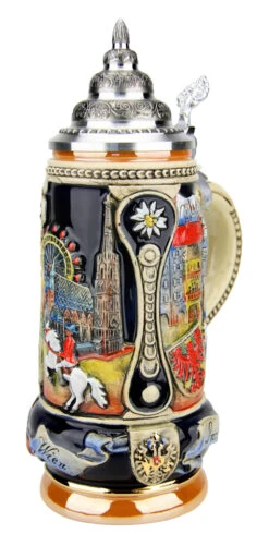 Vienna, Salzburg, Innsbruck Austria Beer Stein -German Beer Steins Sales Store Vienna Salzburg Innsbruck Austria Beer Stein K303WSI RA SM 00696.1490043224