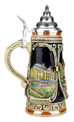 Wiesbaden Beer Stein -German Beer Steins Sales Store Wiesbaden Beer Stein K303WB LS SM 45905.1491257486